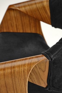 K586 chair, color: walnut / black