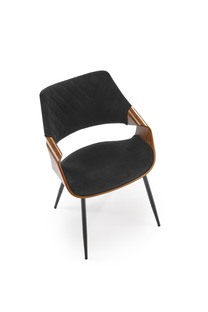K586 chair, color: walnut / black
