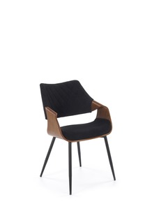 K586 chair, color: walnut / black