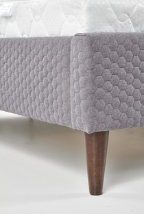 FLEXY łóżko tapicerowane popiel (2p=1szt)