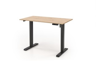 B53 biurko biurko z funkcją regulacji wysokości, dąb artisan / czarny