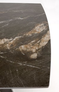 ARMANI stół rozkładany, czarny marmur / czarny (2p=1szt)