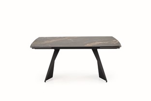 ARMANI stół rozkładany, czarny marmur / czarny (2p=1szt)