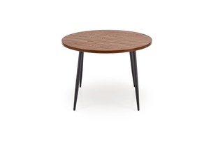 BARRY stół okrągły, blat - orzechowy, nogi - czarny (1p=1szt)