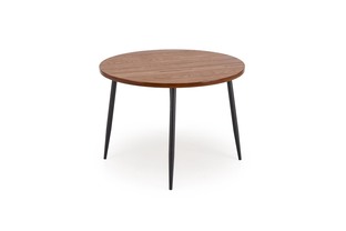 BARRY stół okrągły, blat - orzechowy, nogi - czarny (1p=1szt)