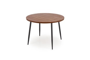 BARRY stół okrągły, blat - orzechowy, nogi - czarny (1p=1szt)