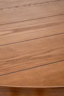 BARRY stół okrągły, blat - orzechowy, nogi - czarny (1p=1szt)