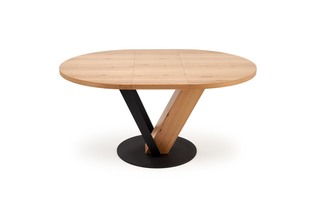 FANIS okrągły stół rozkładany, naturalny / czarny (3p=1szt)