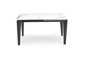 FELIX stół rozkładany, blat - biały marmur, nogi - czarny (2p=1szt)