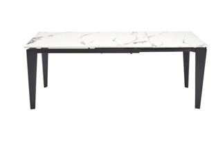 FELIX stół rozkładany, blat - biały marmur, nogi - czarny (2p=1szt)