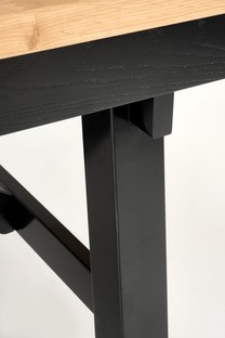 FIESTA stół rozkładany 200-280x100x77 cm dąb naturalny/czarny