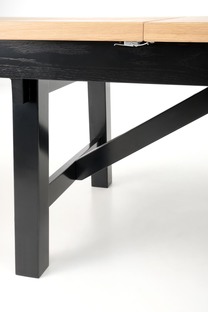 FIESTA stół rozkładany 200-280x100x77 cm dąb naturalny/czarny