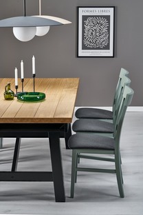 FIESTA stół rozkładany 200-280x100x77 cm dąb naturalny/czarny