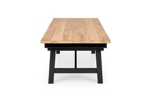 FIESTA stół rozkładany 200-280x100x77 cm dąb naturalny/czarny