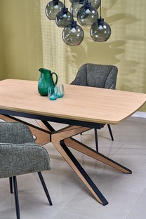 JAMES extension table, natural / black