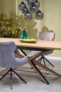 JAMES extension table, natural / black