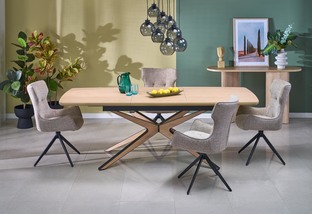 JAMES extension table, natural / black