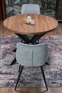 PERONI extension table, walnut / black