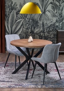 PERONI extension table, walnut / black