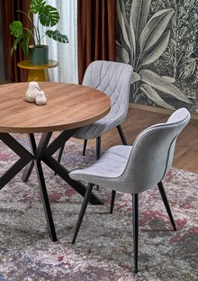 PERONI extension table, walnut / black