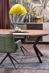 PERONI extension table, walnut / black