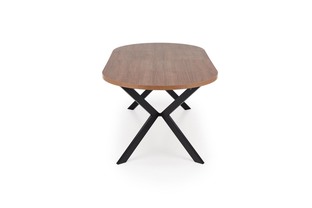 PERONI extension table, walnut / black