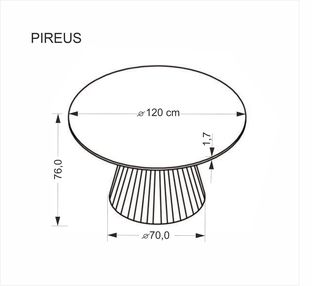 PIREUS round table travertine