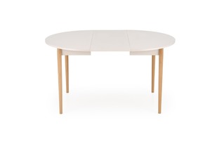 PIVOT stół rozkładany 102-142x102x75 cm, blat - kaszmir, nogi - naturalny