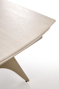 SALIX extension table, travertine / cashmere