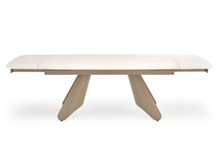 SALIX extension table, travertine / cashmere