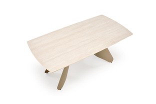 SALIX extension table, travertine / cashmere