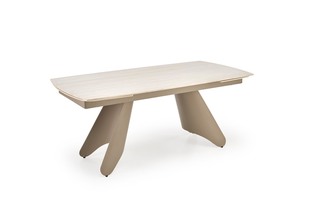 SALIX extension table, travertine / cashmere