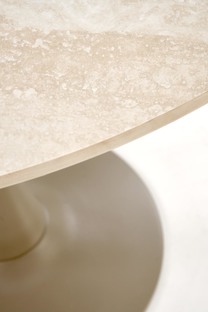 TOLIO round table, travertine / cashmere