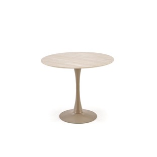 TOLIO round table, travertine / cashmere