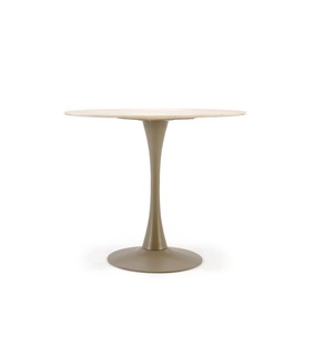 TOLIO round table, travertine / cashmere