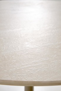 TOLIO round table, travertine / cashmere