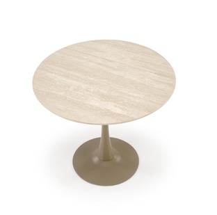 TOLIO round table, travertine / cashmere