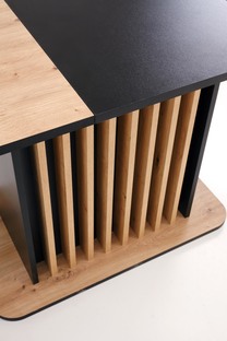 WILSON extension table, top - artisan oak / black, legs - artisan oak / black