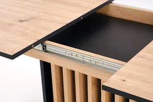 WILSON extension table, top - artisan oak / black, legs - artisan oak / black