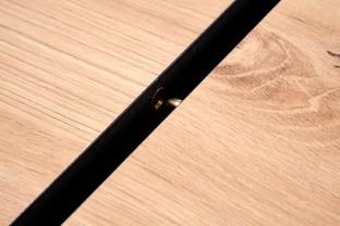WILSON extension table, top - artisan oak / black, legs - artisan oak / black