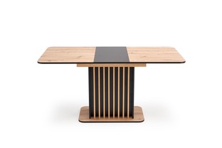 WILSON extension table, top - artisan oak / black, legs - artisan oak / black