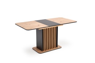WILSON extension table, top - artisan oak / black, legs - artisan oak / black