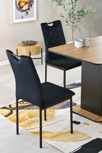 WILSON extension table, top - artisan oak / black, legs - artisan oak / black