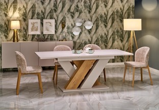 BASSO chair honey oak / CREMONA 14 (beige)