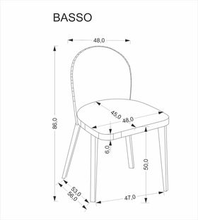 BASSO chair light walnut/ CREMONA 14 (beige)