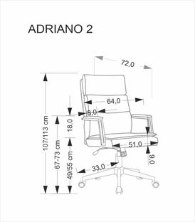 ADRIANO 2 fotel obrotowy czarny
