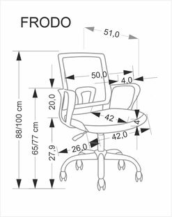FRODO fotel młodzieżowy jasny popiel
