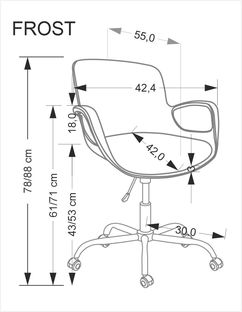 FROST fotel młodzieżowy, biały (1p=1szt)