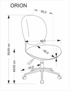 ORION fotel młodzieżowy, czarny - popielaty (1p=1szt)