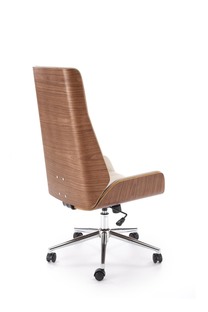 WEBSTER fotel gabinetowy orzechowy/beżowy